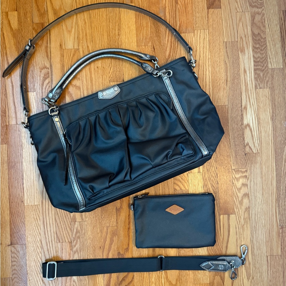 MZ Wallace Large Nikki - Graphite Luster - EUC